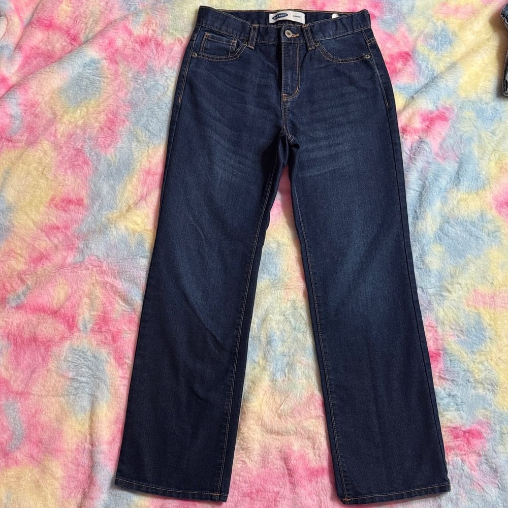 5/$25 Boys sz 14 Straight Old Bavy  Dark Blue Jeans